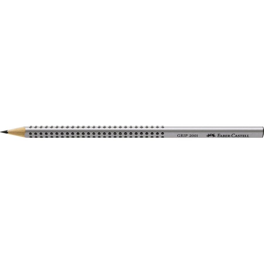 Faber-Castell - Grip 2001 Bleistift, HB, silber