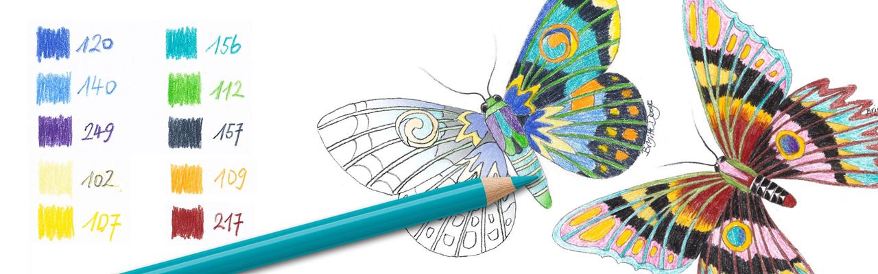 Colouring pages (easy): Butterfly 