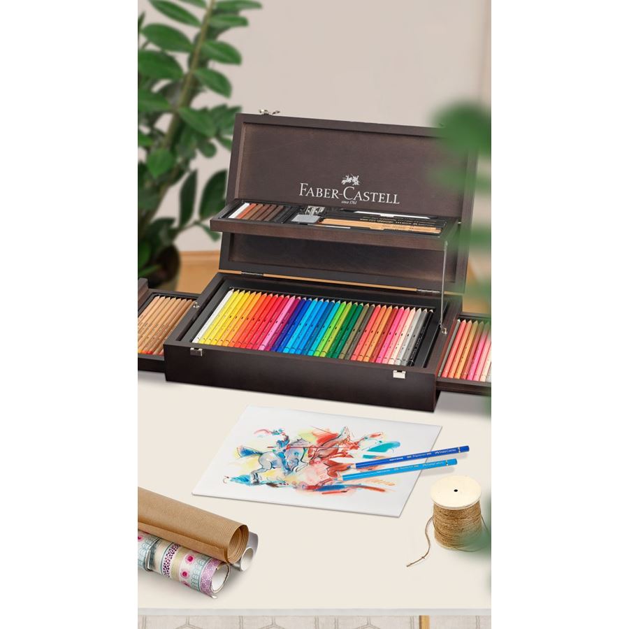 Faber-Castell - Art & Graphic Collection, Holzkoffer, 125-teilig