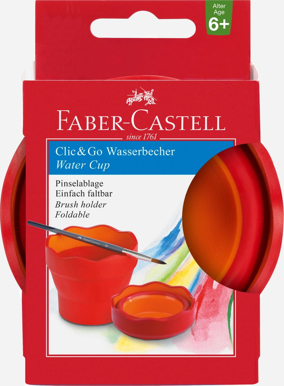 Faber-Castell - Clic&Go Wasserbecher, rot