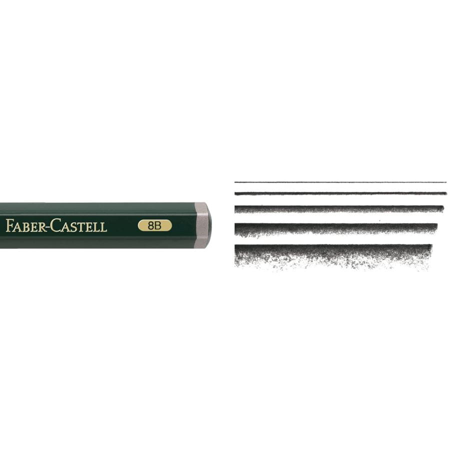 Faber-Castell - Castell 9000 Jumbo Bleistift, 8B