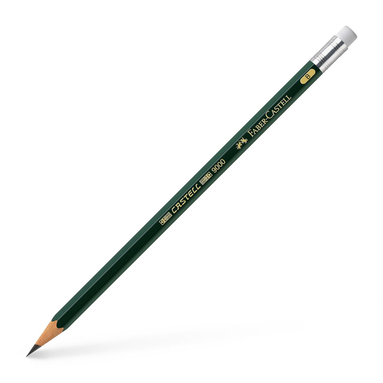 10 Bleistifte mit Radierer unlackiert und ohne Herstellerlogo HB Härtegrad 