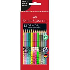 Faber-Castell - Colour Grip Buntstift, 12er Kartonetui mit Sonderfarben
