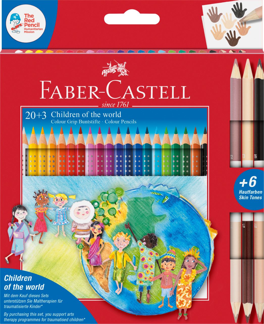 Faber-Castell - Colour Grip Children of the world Buntstift dreikant 20+3