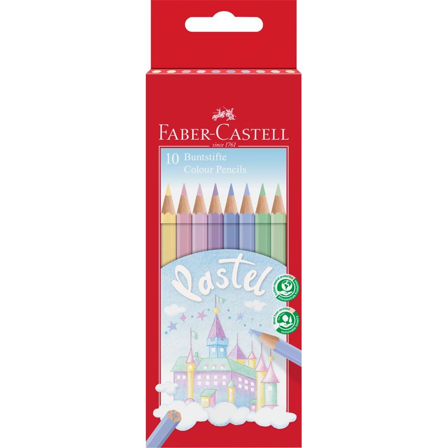 Faber-Castell - Buntstift pastell 10er Kartonetui