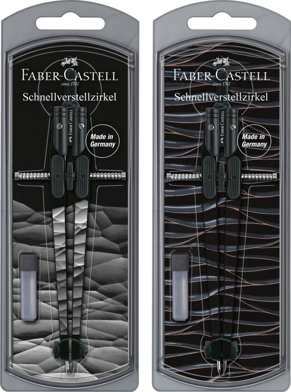 Faber-Castell - Boys 2021 Schnellverstellzirkel, 2 Motive