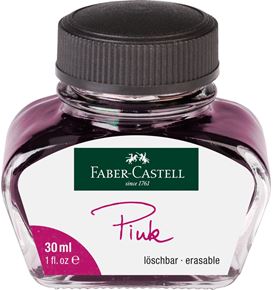 Faber-Castell - Tintenglas, 30 ml, Tinte pink löschbar