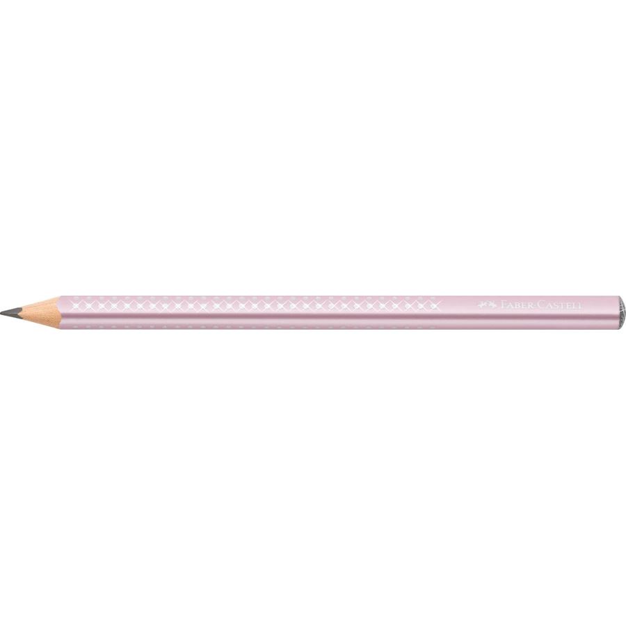 Faber-Castell - Bleistift Jumbo Sparkle, rose metallic