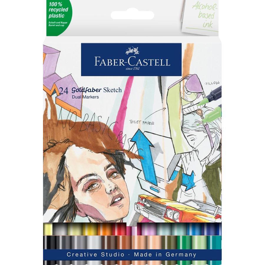 Faber-Castell - Goldfaber Sketch Marker, 24er Etui