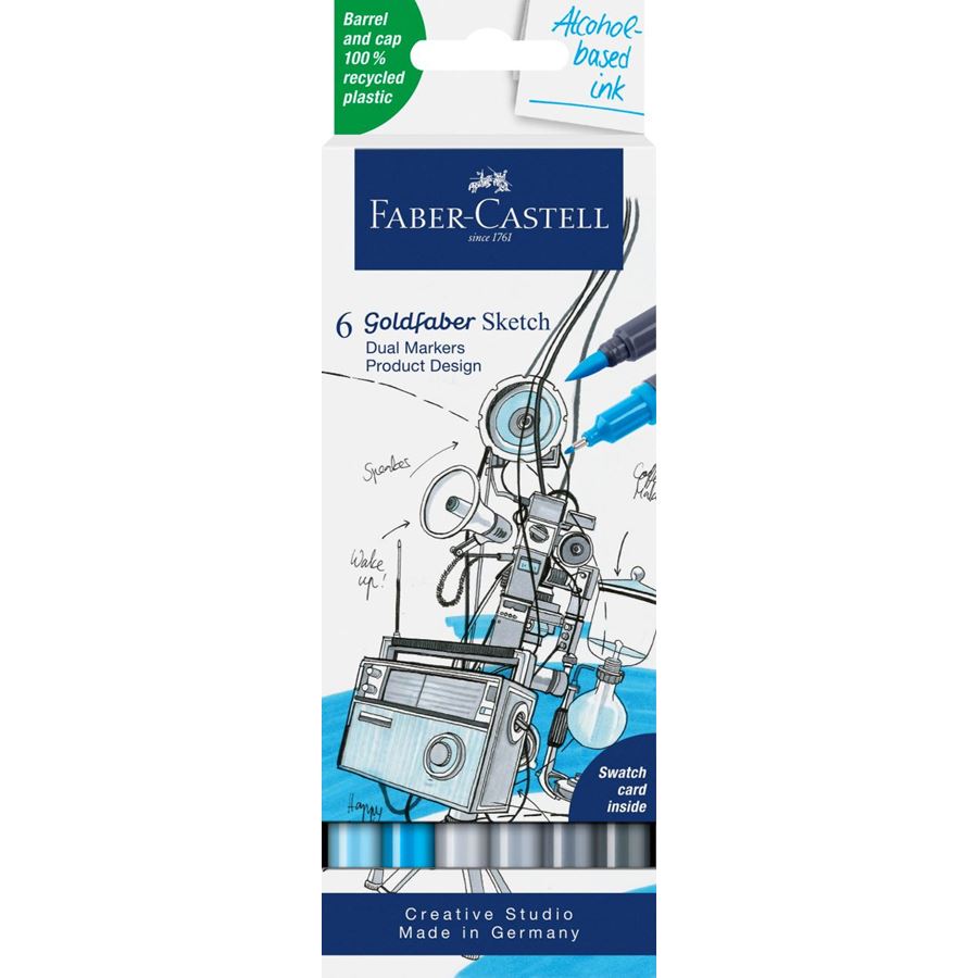 Faber-Castell - Gofa Sketch Marker, 6er Etui, Produktdesign
