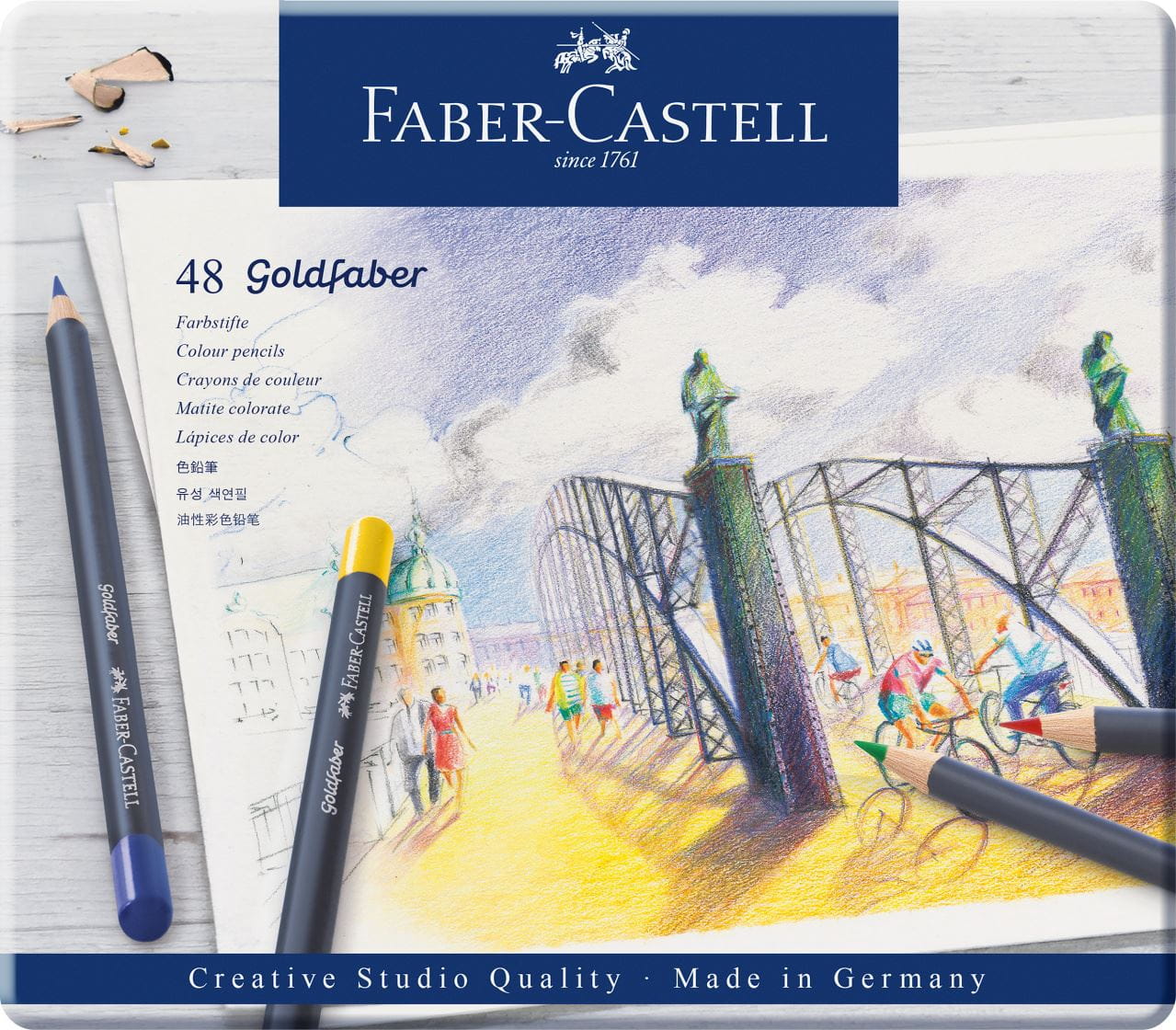 Faber-Castell - Goldfaber Farbstift, 48er Metalletui