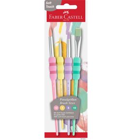 Faber-Castell - Soft-Touch Pinsel, Größen 4/8/10/12