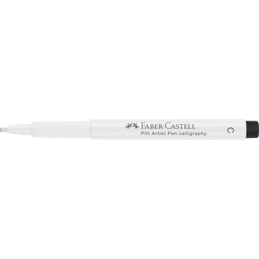 Faber-Castell - Pitt Artist Pen Calligraphy Tuschestift, weiß