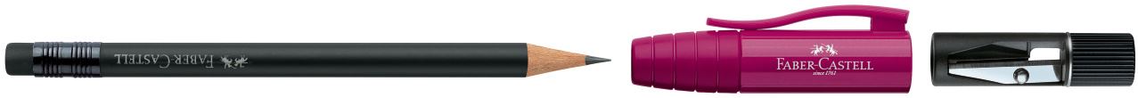 Faber-Castell - Perfekter Bleistift II mit eingebautem Spitzer, brombeer