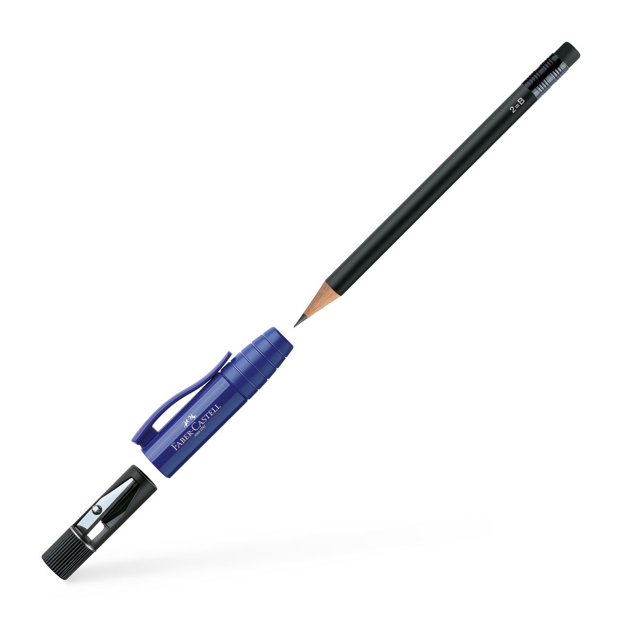Faber-Castell - Perfekter Bleistift II mit eingebautem Spitzer, blau