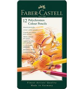Faber-Castell - Polychromos Farbstift, 12er Metalletui