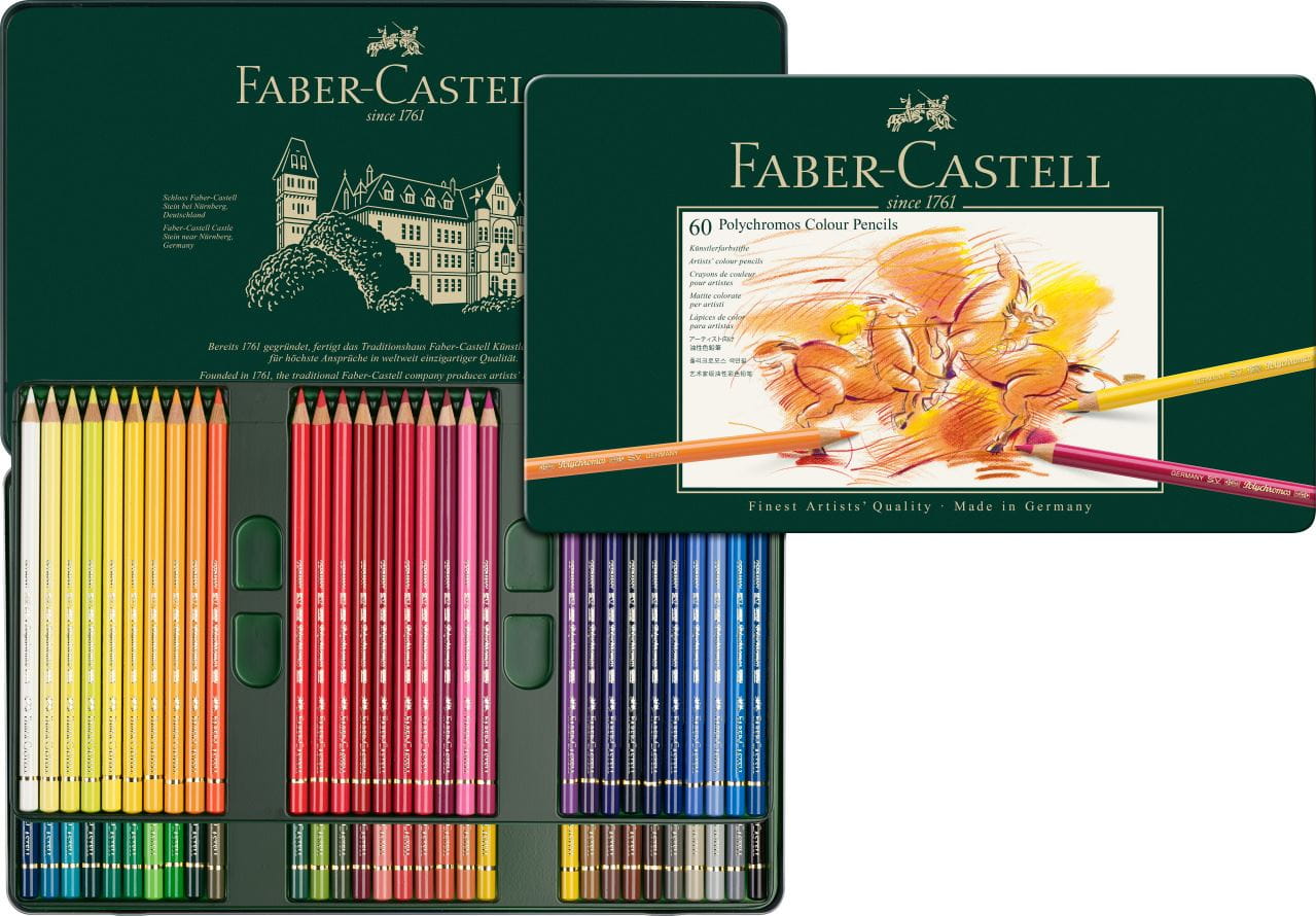Faber-Castell - Polychromos Farbstift, 60er Metalletui