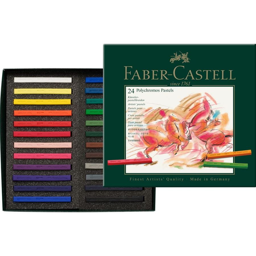 Faber-Castell - Polychromos Pastellkreide, 24er Etui