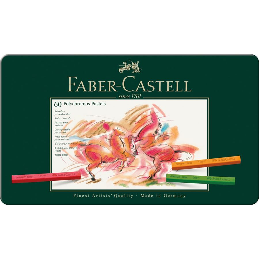 Faber-Castell - Polychromos Pastellkreide, 60er Metalletui