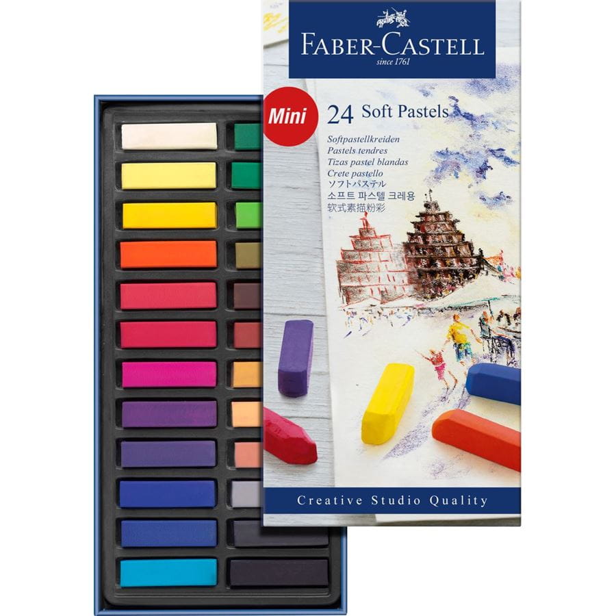 Faber-Castell - Softpastellkreiden mini, 24er Etui