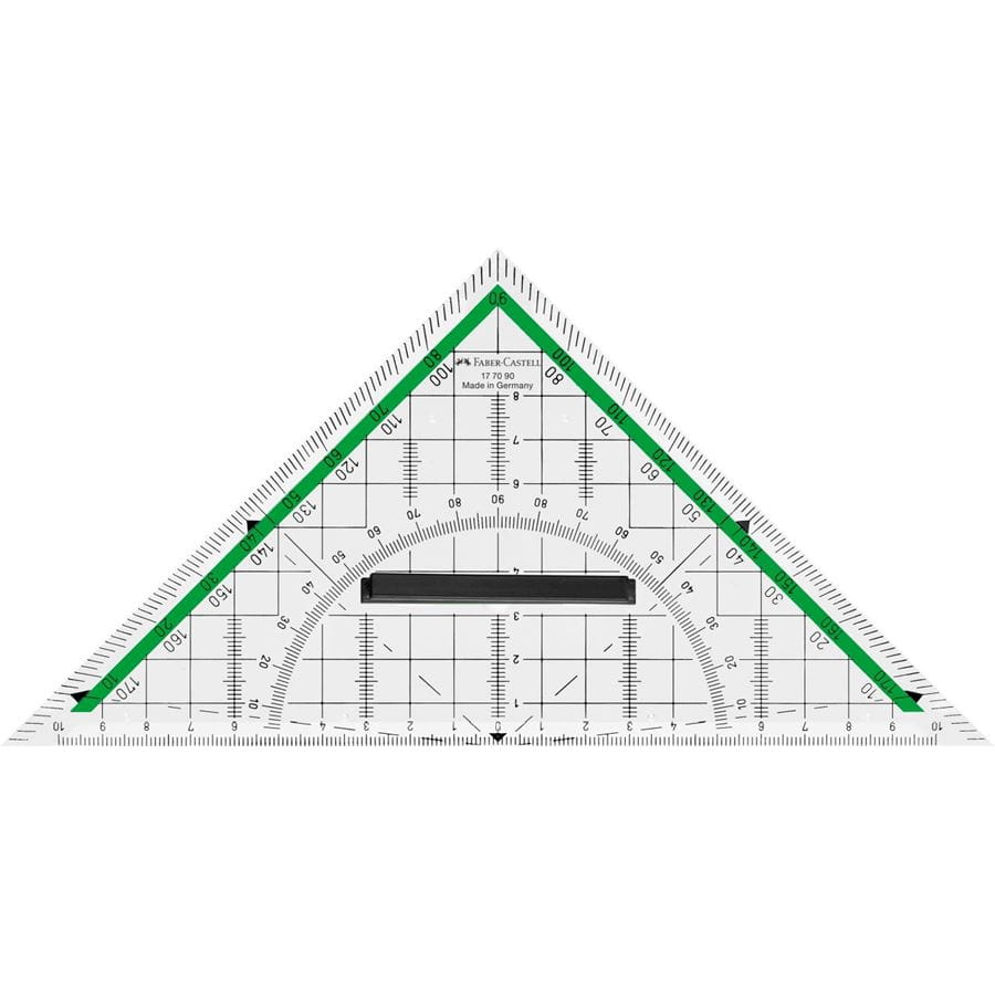 Faber-Castell - Geometrie-Dreieck, groß, mit Griff, 20 cm